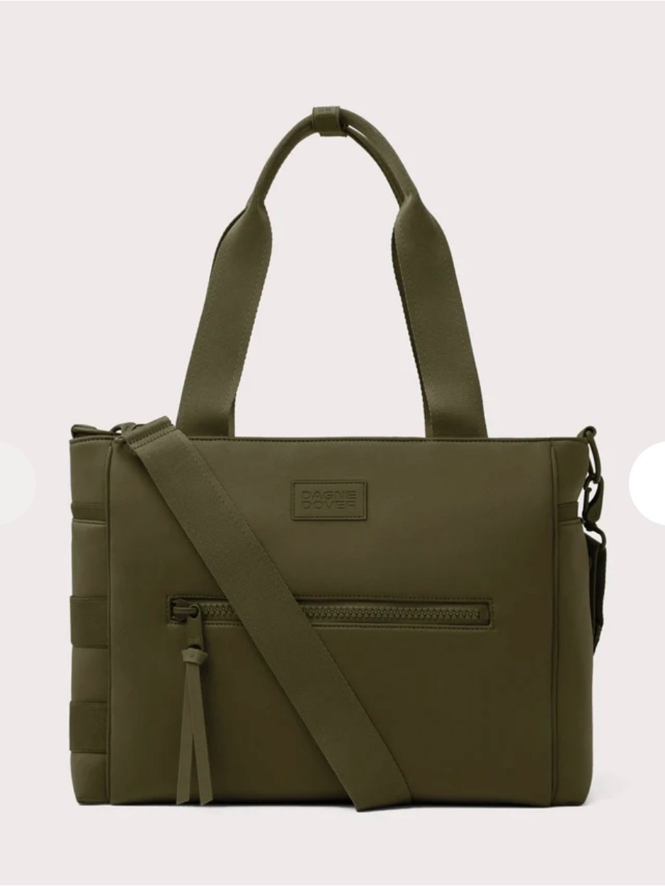 Dagne Dover Dark Moss Tote/Diaper Bag